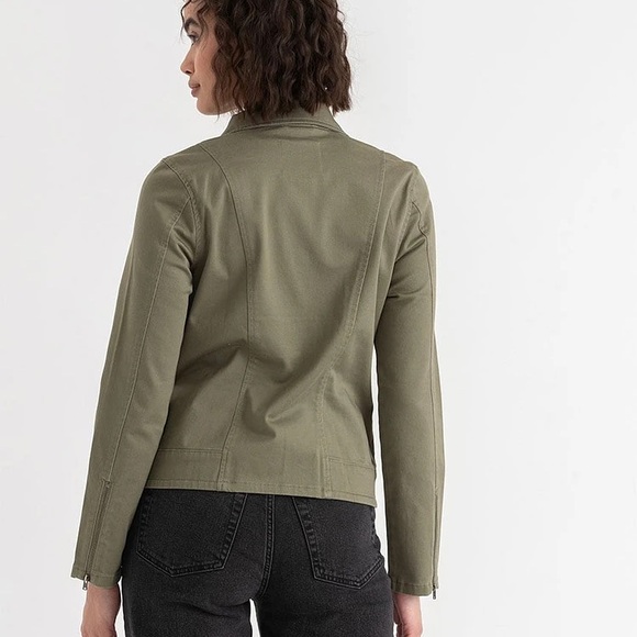 Dark Green Moto Jacket - Picture 3 of 8